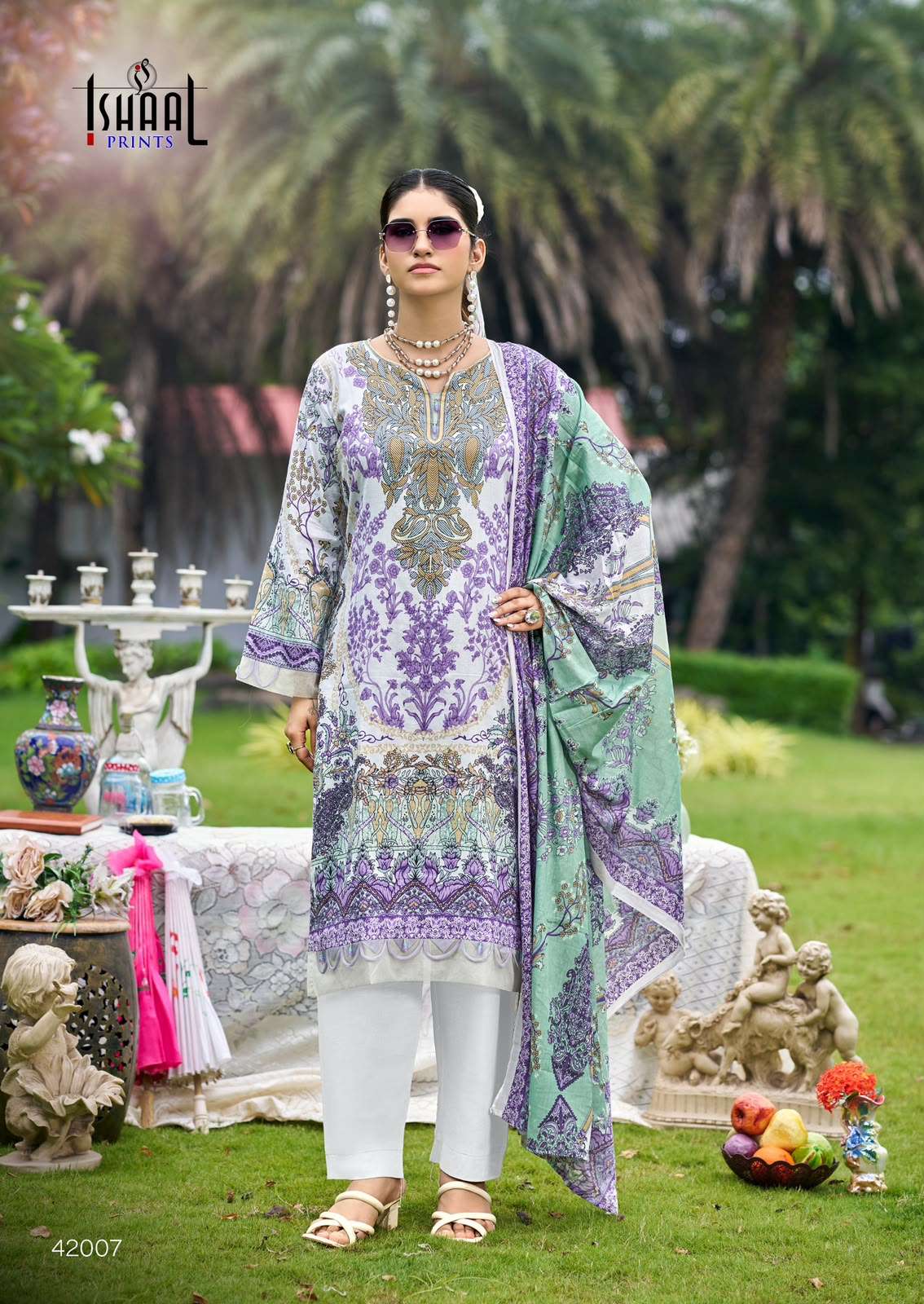 ISHAAL PRINTS GULMOHAR VOL 42 LAWN COTTON SALWAR SUIT WITH COTTON DUPATTA SET EXPORT ISHAAL PRINTS GULMOHAR VOL 42 LAWN COTTON SALWAR SUIT WITH COTTON DUPATTA SET EXPORT